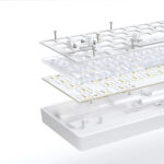 65% základný klávesnicový kit – transparentný sivý